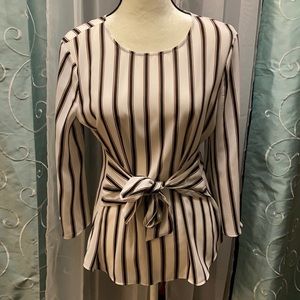 Worthington striped blouse small